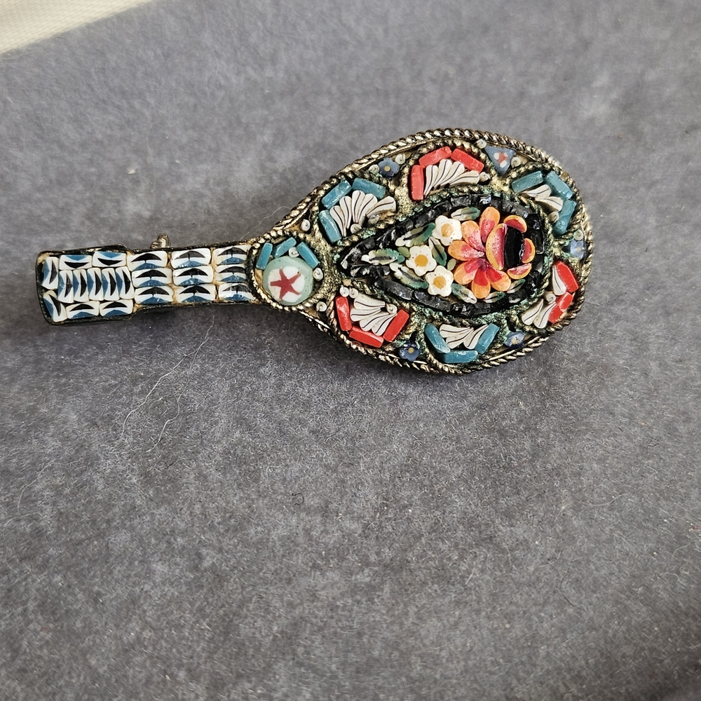 Colorful Mosaic Brooch